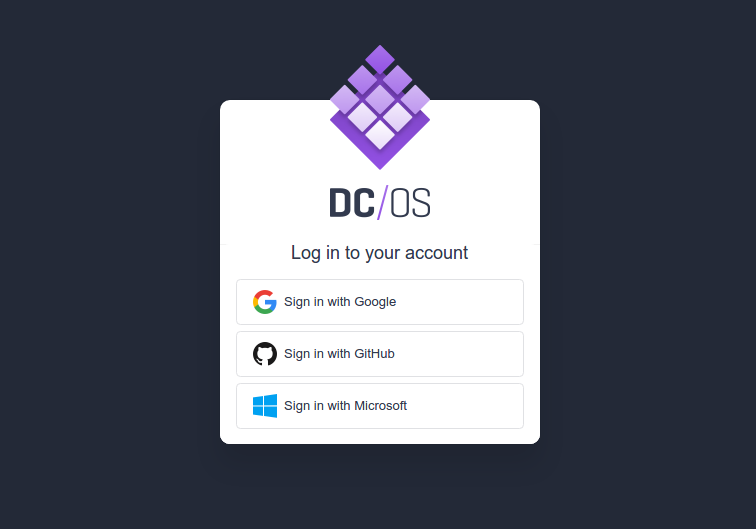 DC/OS login